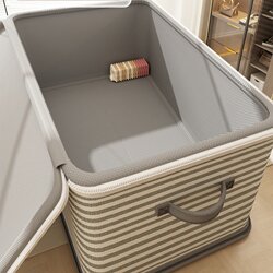 Lockable Storage Box, Large Capacity for Clothes and Quilts, Zippered Fabric Storage Box, Foldable Storage Box, Organizing Box, Storage Basket