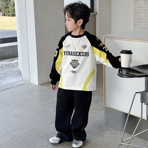 
[Yuyou Fairy Tale] Boys sweatshirt spring and autumn 2026 new children's spring long-sleeved T-shirt medium and large children's bottoming shirt