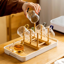 Upgraded Thickened High-Temperature Resistant Portable Glass Cup with Handle for Home Office Use, Single Cup for Brewing Tea