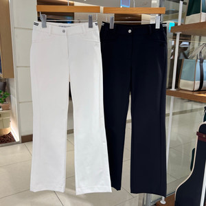 Korean golf women's solid color casual straight pants 26 spring temperament slim and versatile golf sports pants for women