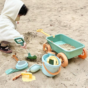 
Korean ins children's beach toy trolley set beach girl playing in the water digging sand shovel tools and buckets