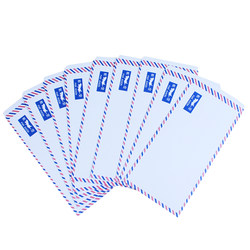Airline envelope No. 5 DL thickened left opening white international mailing envelope red and blue border philatelic easy to pass machine stamp