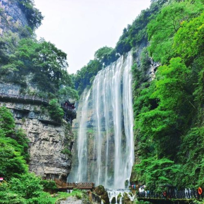 宜昌三峡大瀑布全景+清江画廊2天1晚游 金狮洞 情人泉