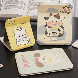 Cute Little Mirror, Makeup Mirror, Student Dormitory-Specific Vanity Mirror, Portable for Women, Home Desktop Folding Mirror