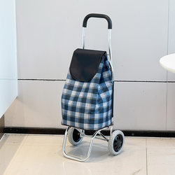 Eamo Ultra-Light and Silent Oxford Cloth Bag Aluminum Alloy Foldable Trolley for Elderly People to Buy Groceries and Shop