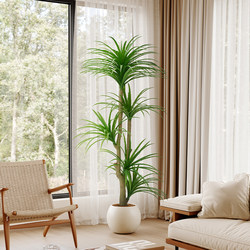 Artificial Green Plant Dracaena, High-End Luxury Living Room Floor Decoration, Indoor Simulated Plant, Fake Tree Ornament, Large Potted Plant