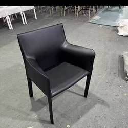 Nordic dining chair home modern simple hotel cafe restaurant dining hard leather chair simple style back seat