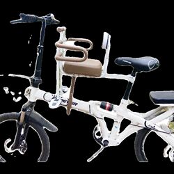 Folding bicycle child seat electric vehicle front baby shock absorber seat full fence seat child baby chair