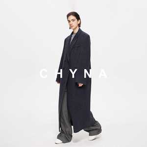 
Li Daqi [Lanfa Holiday] high-quality Suli alpaca woolen coat long double-breasted coat