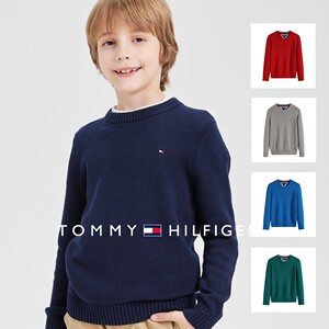 
Trendy brand autumn and winter boy sweater new children's sweater round neck pullover knit sweater primary and secondary school pure cotton thread