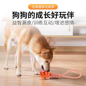 
Cross-border new pet toys watermelon rope ball leaking food ball dog biting rope teeth cleaning cotton rope ball cat dog dog toys
