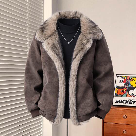 
2025 new style mountain sculpture men's warm jacket hot style couple cotton clothing outdoor cotton thickening large size men's clothing