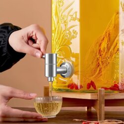 High-End Household Glass Bottles for Soaking Wine, Sealed Ginseng Liquor Jars, Medicinal Wine Containers, Wine Vessels with Tap, Special Wine Bottles