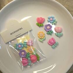 Electric Vehicle Stickers, Decorative Accessories, Cute Car Stickers, Ninebot Aima Modified Car Light Decorations, Small Flowers, 3D Three-Dimensional