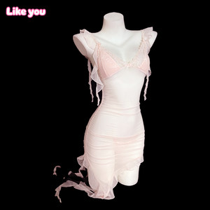 
Like You underwear female pure desire sexy scale size chest flat chest friendly qqny dating temptation hollow free to take off