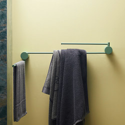 Totuo Matcha Green All-Copper Rotatable Towel Rack No-Drill Bathroom Towel Bar Single Rod Bath Towel Rack
