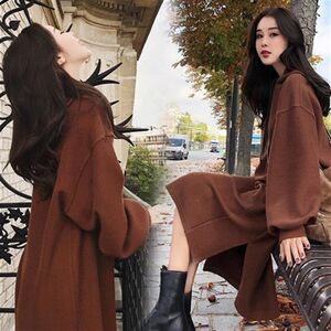 
Maternity Autumn Suit Fashionable Top Autumn Maternity Clothing Large Size Hooded Sweatshirt Lazy Style Maternity Dress