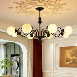 Magic Craftsman Black Mid-Century Style Living Room Chandelier Magic Bean Chandelier French Cream Bedroom 2025 New Main Light