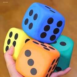 Extra Large Pu Elastic Dice 15cm Solid Sponge Dice for Event Games, Celebration Toys, Dice