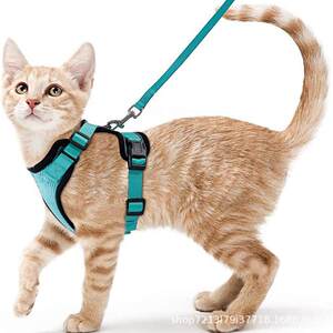 Pet supplies cats and cat breathable chest straps reflective anti -free break -free cat rope cat traction rope small dog chest strap

