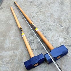 Premium German Imported Extended Version 1.34m Wooden Handle Sledgehammer, Carbon Steel Forged Octagonal Hammer for Wall Demolition1