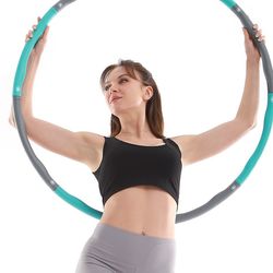 Plastic removable foam massage hula hoop, children adult female hula hoop, fitness equipment