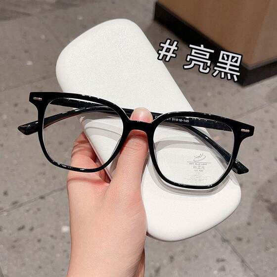 
210169 51 mouth 18-145 plain polygonal black frame tr90 Danyang men and women can wear myopia glasses frame