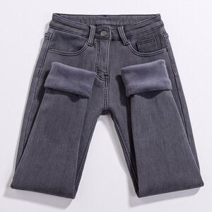 Eight -nine points plus pants, female wearing high waist thin black pants pencil small feet warm cotton pants long pants autumn and winter
