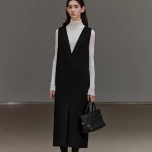 The same style as Ruijia wool vest skirt with front and back A-line sleeveless 2025 new dress for women in autumn and winter