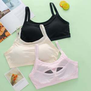 
Girls' underwear, school vest, junior high school students, adolescent and high school students, modal ribbed vest for women