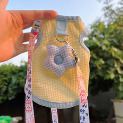 Cat and Dog Clothes for Spring, Autumn, and Summer; Pet Clothing for British Shorthair Blue Cats; Anti-Shedding, Breathable, Suitable for Kittens and Small Dogs; Can Be Used with a Leash; Teddy Vest