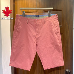 D2 Men's Solid Color Five-Point Shorts Simple Versatile Loose Casual Pure Cotton Mid-Length Beach Shorts for Men