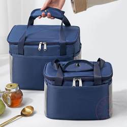 Japanese Mujie Insulated Bag Lunch Box Handbag Lunch with Rice Aluminum Foil Thickeneded Office Worker Waterproof Lunch Box Bag