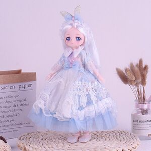 
30 cm high-looking bj children's doll dress up Lo C Rita skirt girl princess toy d birthday gift