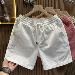 2026 Summer New Men's Three-Quarter Shorts, Pure Cotton, Casual, Simple, Versatile, Trendy, Loose, Comfortable, Soft, Suitable for Outdoor Wear