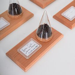 Coffee bean display e-can transparent glass tea sample tea display bottle poly-scent cup coffee bean scent storage