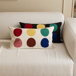 Modern Minimalist Throw Pillow Cushion Cover for Living Room Sofa, Lumbar Pillow for Bedroom Headboard, Rectangular Backrest with Insert