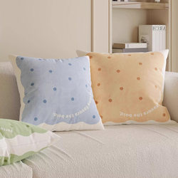 Sea Salt Biscuit Sofa Cushion Living Room Decorative Backrest Cushion with Insert Homestay Bedroom Headboard Cushion Pillowcase New Style