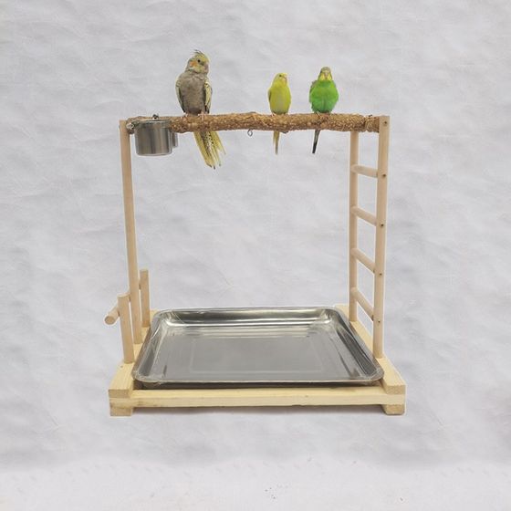 
Cockatiel stand, pepper wood bird stand, station pole, parrot stand, parrot stand, parrot supplies and bird supplies