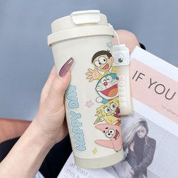 Spongebob Thermos Cup for Girls 316 Stainless Steel Coffee Cup Large Capacity 530 ml Portable Water Cup Double Drinking Mouth