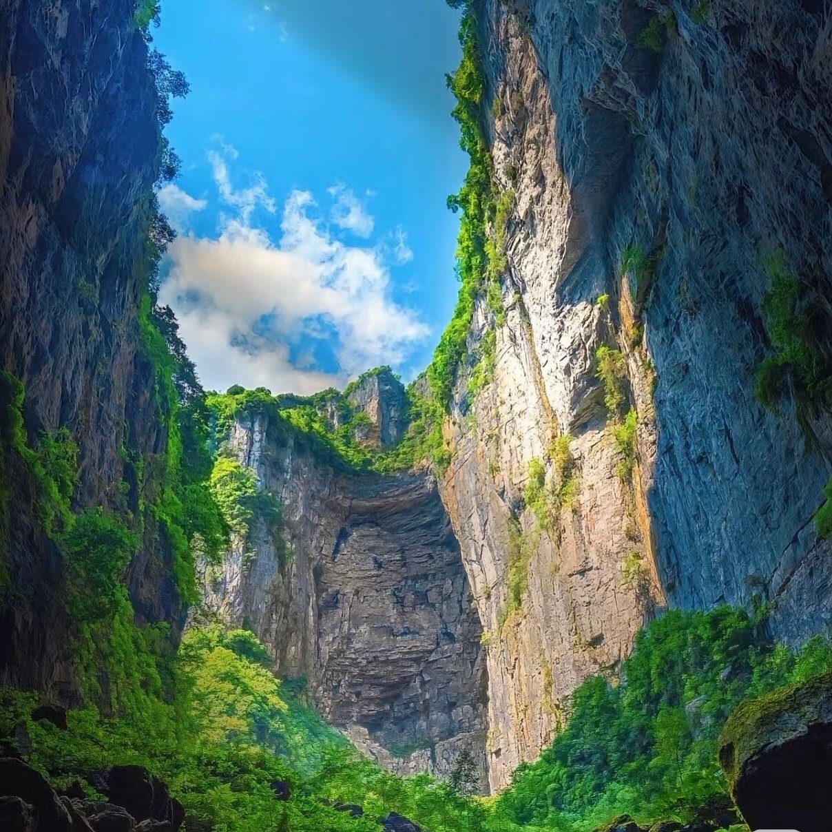 重庆武隆一日游天生三桥天坑地缝仙女山纯玩团包车跟团游旅游