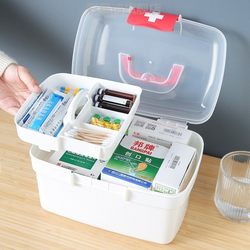 Student Emergency Car Medicine Box, Family Multi-Functional Medicine Box, Doctor's Regular Medication Storage Box, Layered Medicine Box for Babies