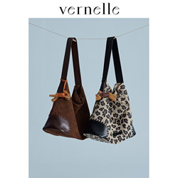 Vernelle Original Deer Bag Tote Bag Large Capacity Versatile Shoulder Hobo Bag Genuine Leather Women's Bag
