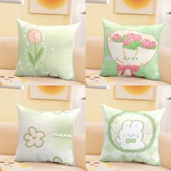 Green Ins-Style Fresh Pillowcase Nordic Living Room Cushion Sofa Cushion Headboard Dormitory Bedroom Pillow Office