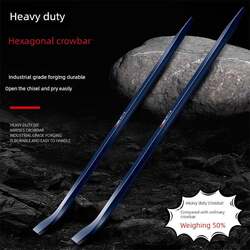 Special Steel Pry Bar, Industrial-Grade Steel Drill Pry Bar Tool, Flat Head, Thickened, Heavy-Duty, Multi-Functional Pry Bar Push Rod