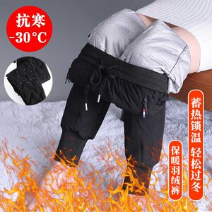 
2024 new down pants for women wearing winter fashionable high-waisted velvet thickened cold-resistant feet warm casual cotton pants