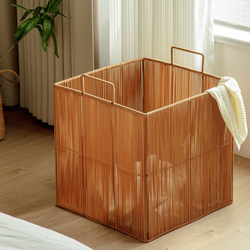 Dirty Clothes Basket, Household Laundry Basket, Bathroom Dirty Clothes Storage Basket, Dirty Clothes Basket, Imitation Rattan Basket, Light Luxury and High Aesthetic Value