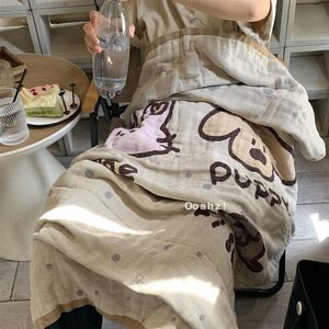 Class A baby cotton four -layer full cotton gauze sofa towel summer air -conditioning blanket covers baby carts were bath towels and towels
