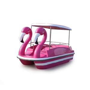 Four people's pedal boat thickened glass fiber reinforcement fiber reinforced drainage footprint Park cruise water pedal boat barbecue sightseeing boat
