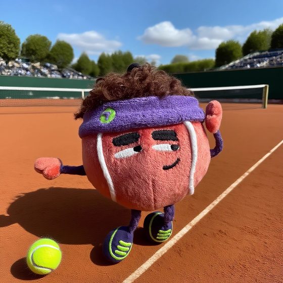 
[TossClub Stubborn Tennis] Red clay popular original doll pendant peripheral plush gift cool cover